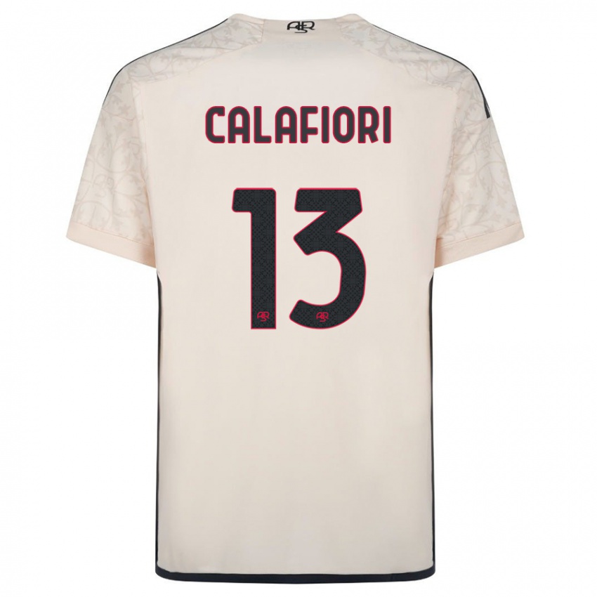 Niño Camiseta Riccardo Calafiori #13 Blanquecino 2ª Equipación 2023/24 La Camisa