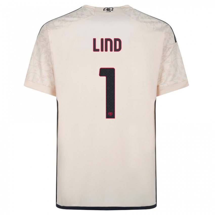Niño Camiseta Emma Lind #1 Blanquecino 2ª Equipación 2023/24 La Camisa