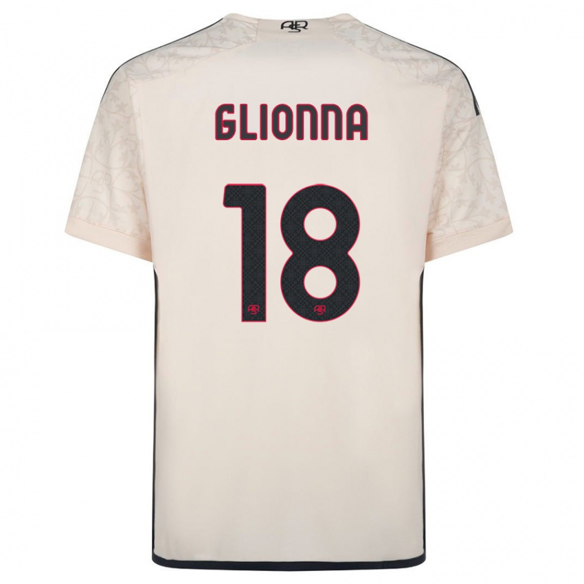 Niño Camiseta Benedetta Glionna #18 Blanquecino 2ª Equipación 2023/24 La Camisa
