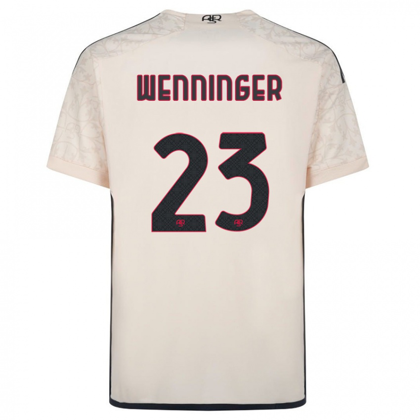Niño Camiseta Carina Wenninger #23 Blanquecino 2ª Equipación 2023/24 La Camisa