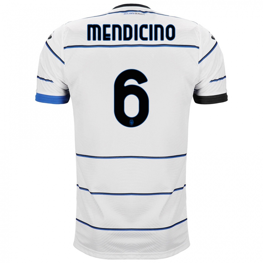 Niño Camiseta Leonardo Mendicino #6 Blanco 2ª Equipación 2023/24 La Camisa