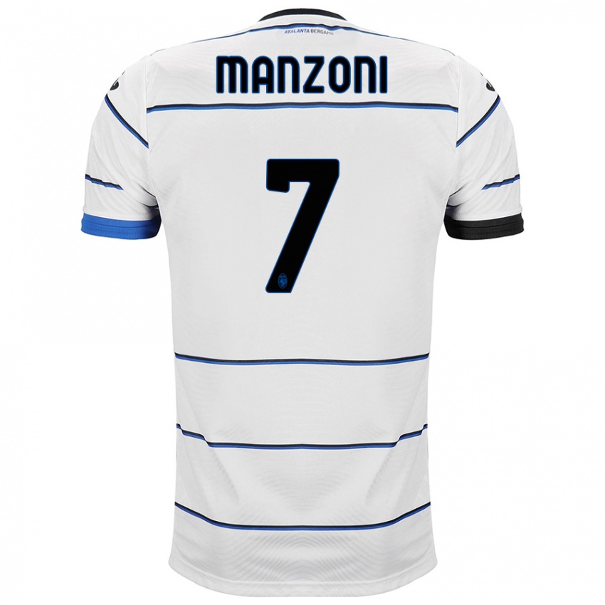 Niño Camiseta Alberto Manzoni #7 Blanco 2ª Equipación 2023/24 La Camisa