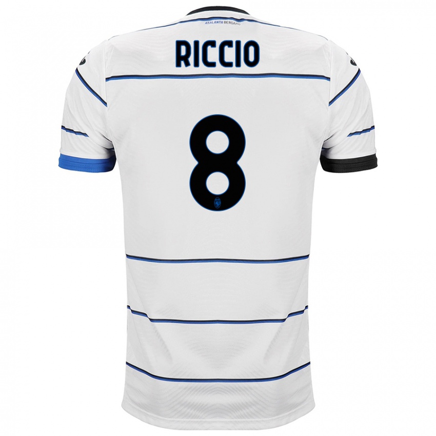 Niño Camiseta Lorenzo Riccio #8 Blanco 2ª Equipación 2023/24 La Camisa