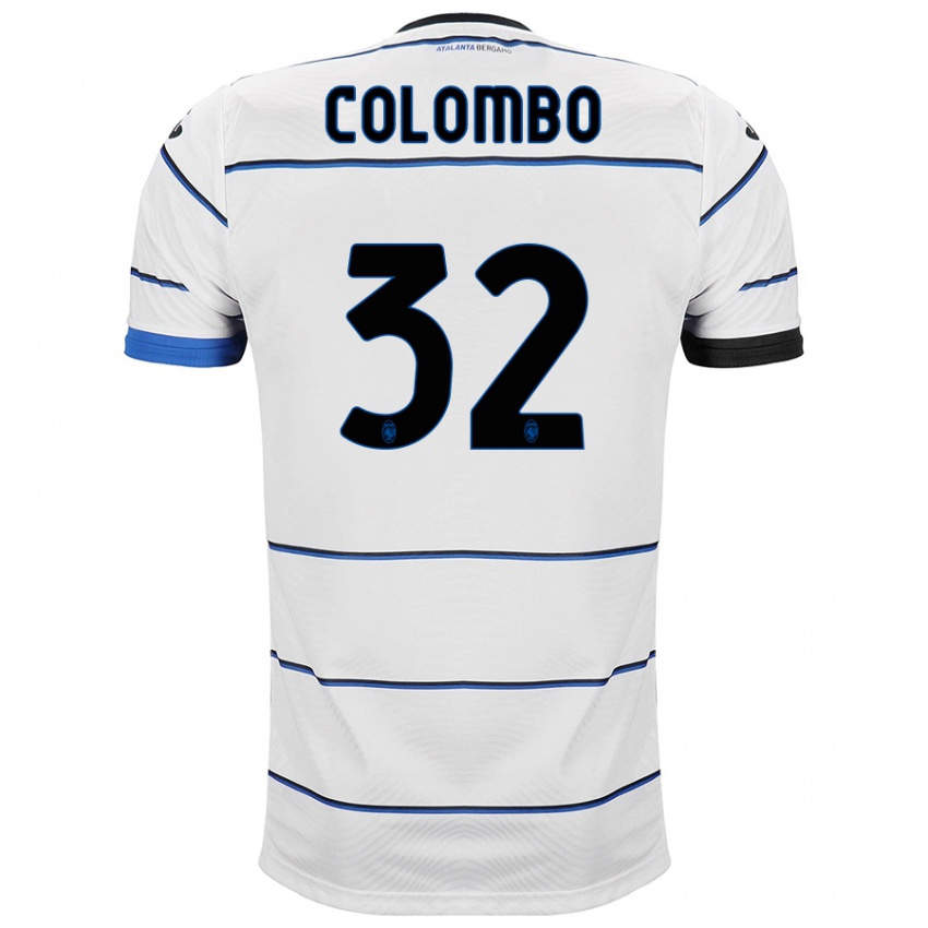 Niño Camiseta Matteo Colombo #32 Blanco 2ª Equipación 2023/24 La Camisa