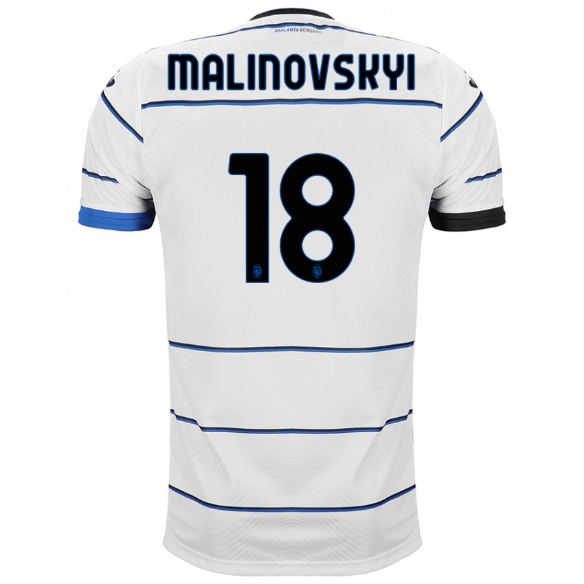 Niño Camiseta Ruslan Malinovskyi #18 Blanco 2ª Equipación 2023/24 La Camisa