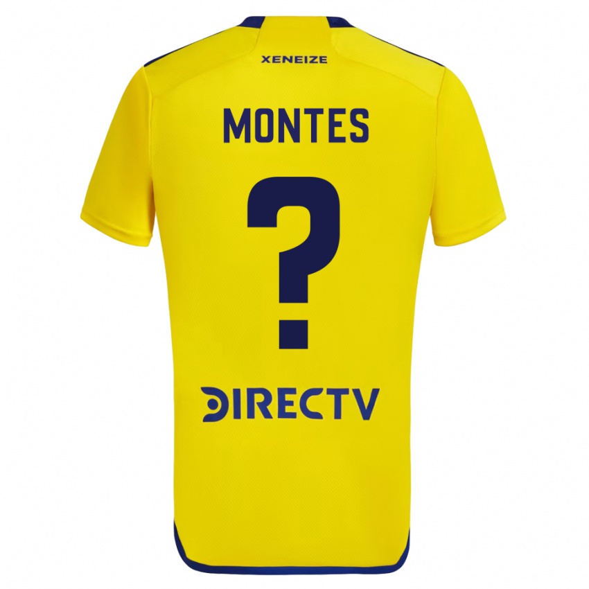 Niño Camiseta Rodrigo Montes #0 Amarillo 2ª Equipación 2023/24 La Camisa