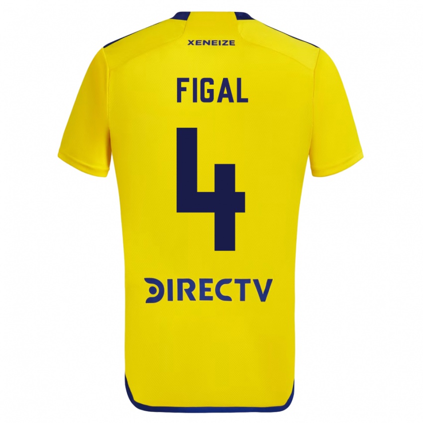 Niño Camiseta Nicolás Figal #4 Amarillo 2ª Equipación 2023/24 La Camisa