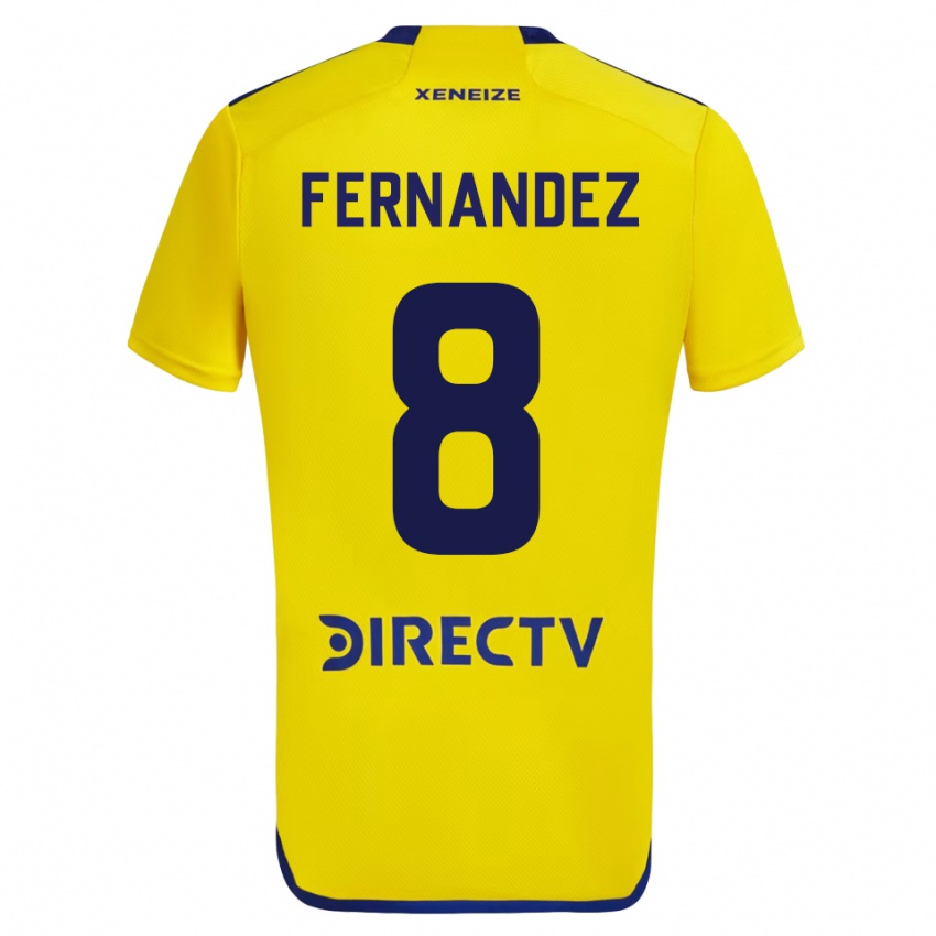 Niño Camiseta Pol Fernández #8 Amarillo 2ª Equipación 2023/24 La Camisa