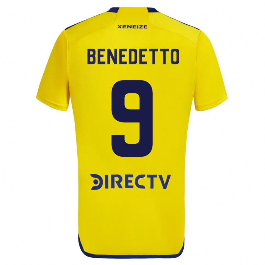 Niño Camiseta Dario Benedetto #9 Amarillo 2ª Equipación 2023/24 La Camisa