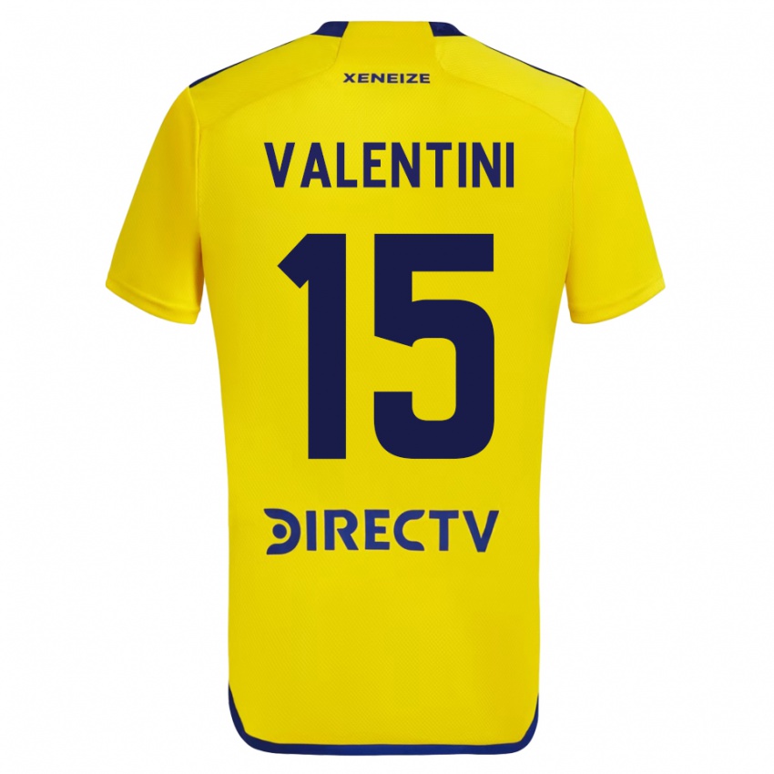 Niño Camiseta Nicolas Valentini #15 Amarillo 2ª Equipación 2023/24 La Camisa