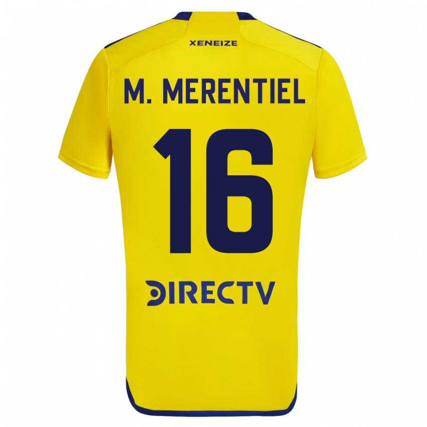 Niño Camiseta Miguel Merentiel #16 Amarillo 2ª Equipación 2023/24 La Camisa