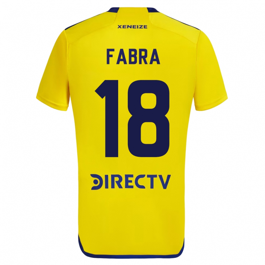 Niño Camiseta Frank Fabra #18 Amarillo 2ª Equipación 2023/24 La Camisa