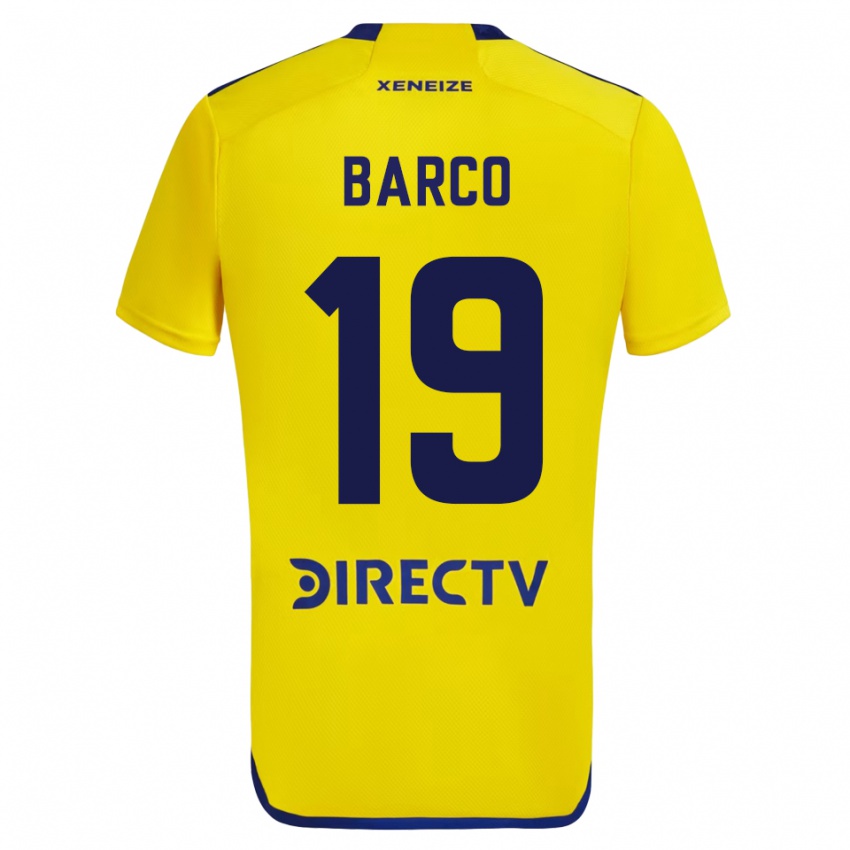 Niño Camiseta Valentin Barco #19 Amarillo 2ª Equipación 2023/24 La Camisa