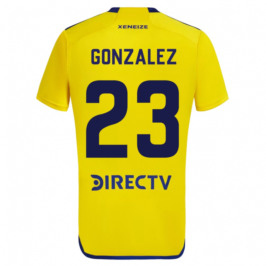 Niño Camiseta Diego Gonzalez #23 Amarillo 2ª Equipación 2023/24 La Camisa