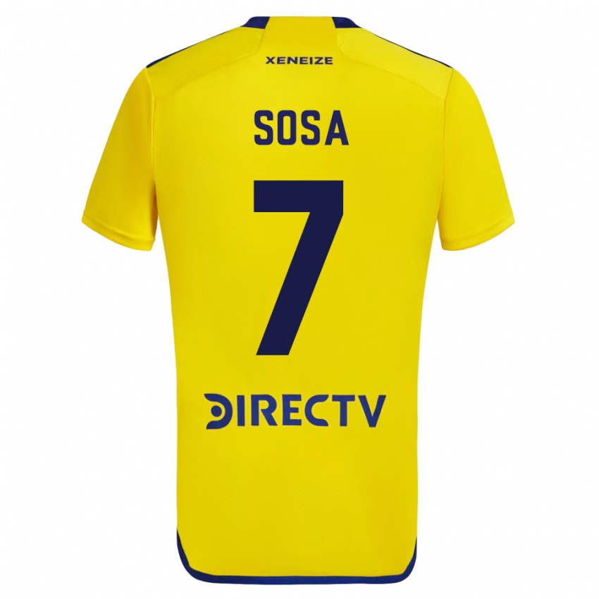 Niño Camiseta Elián Sosa #7 Amarillo 2ª Equipación 2023/24 La Camisa