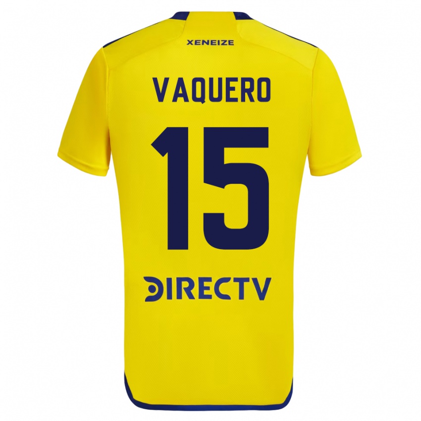 Niño Camiseta Iván Vaquero #15 Amarillo 2ª Equipación 2023/24 La Camisa