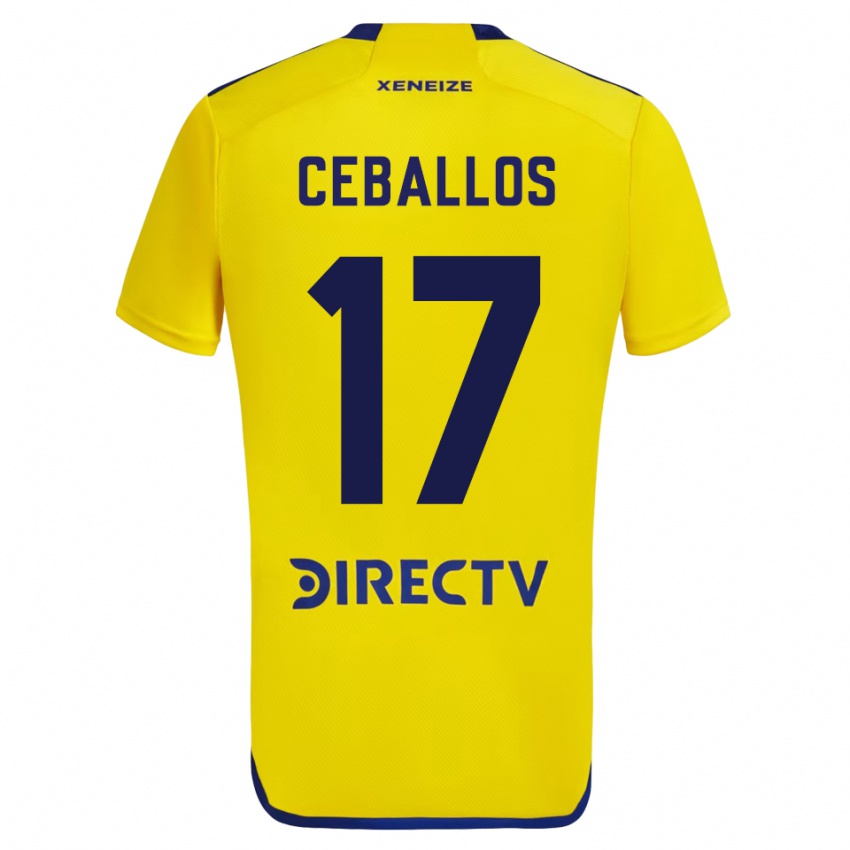 Niño Camiseta Julián Ceballos #17 Amarillo 2ª Equipación 2023/24 La Camisa