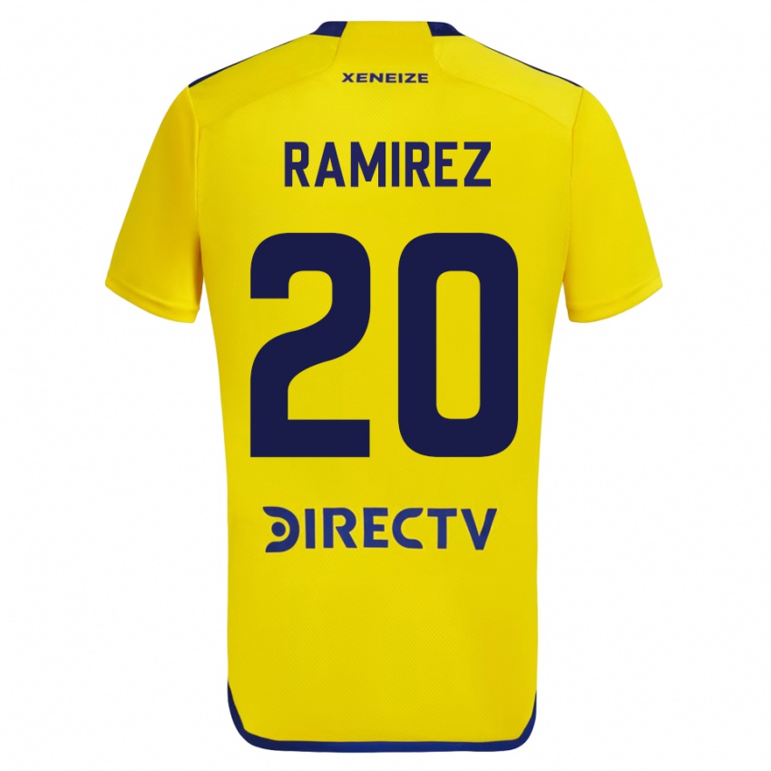 Niño Camiseta Juan Edgardo Ramirez #20 Amarillo 2ª Equipación 2023/24 La Camisa
