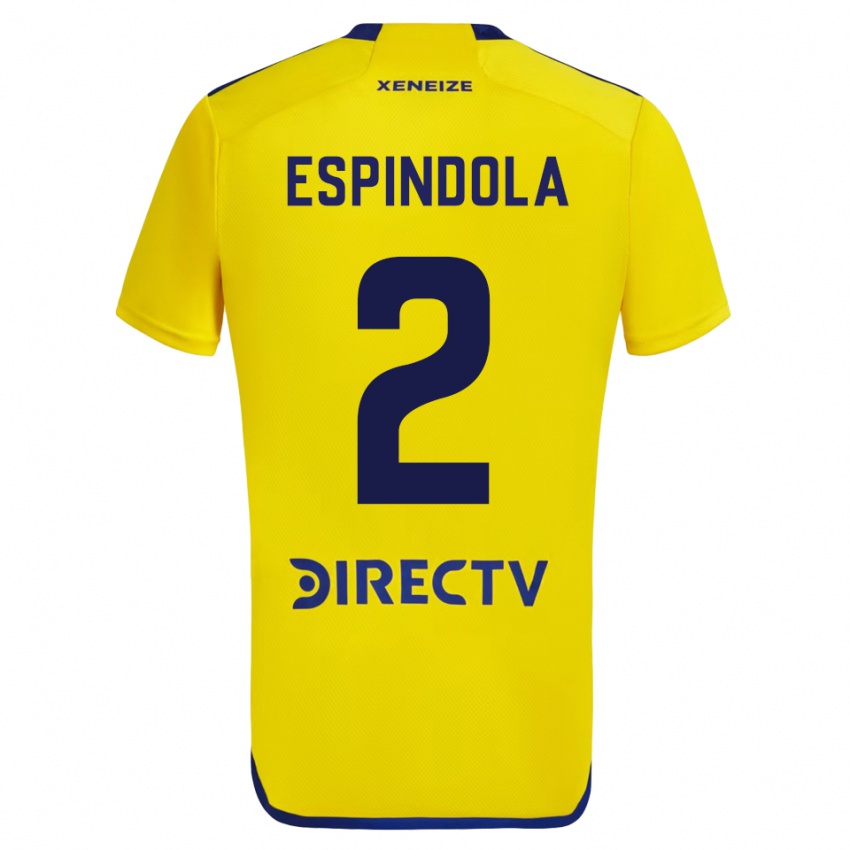 Niño Camiseta Noelia Espindola #2 Amarillo 2ª Equipación 2023/24 La Camisa