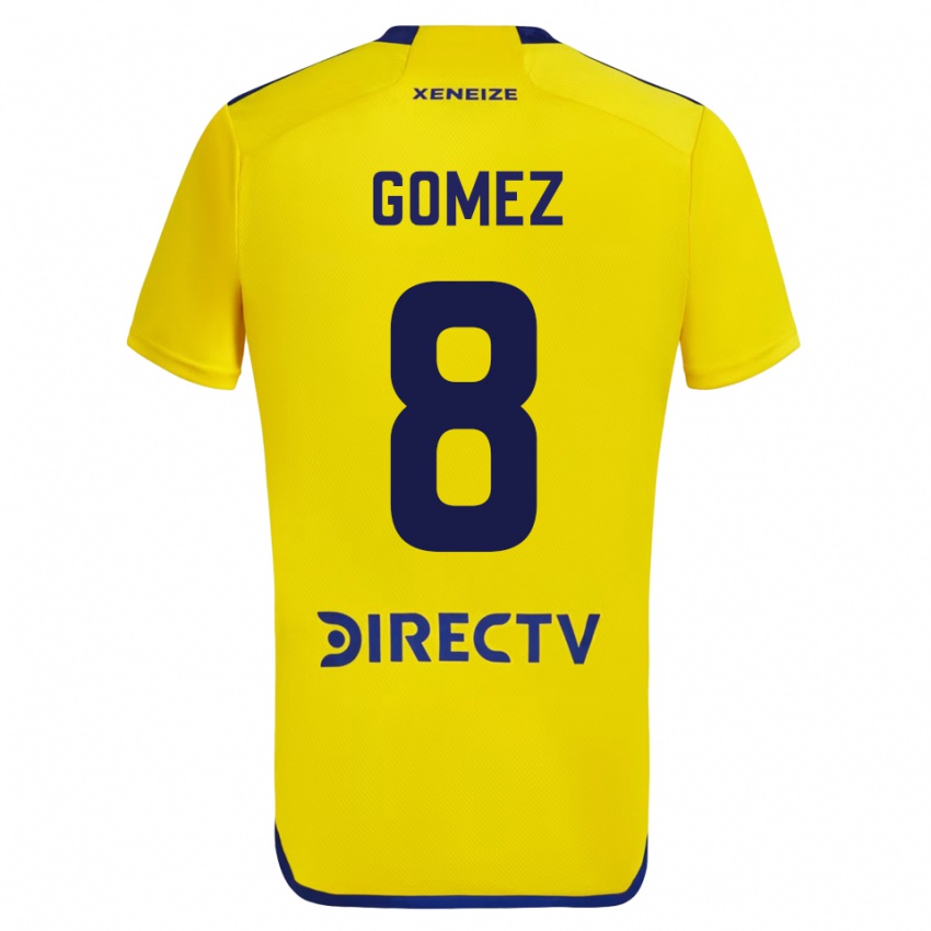 Niño Camiseta Camila Gomez Ares #8 Amarillo 2ª Equipación 2023/24 La Camisa
