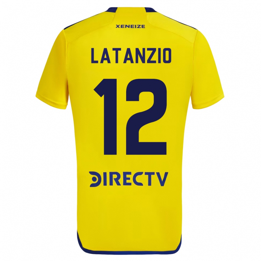 Niño Camiseta Florencia Latanzio #12 Amarillo 2ª Equipación 2023/24 La Camisa