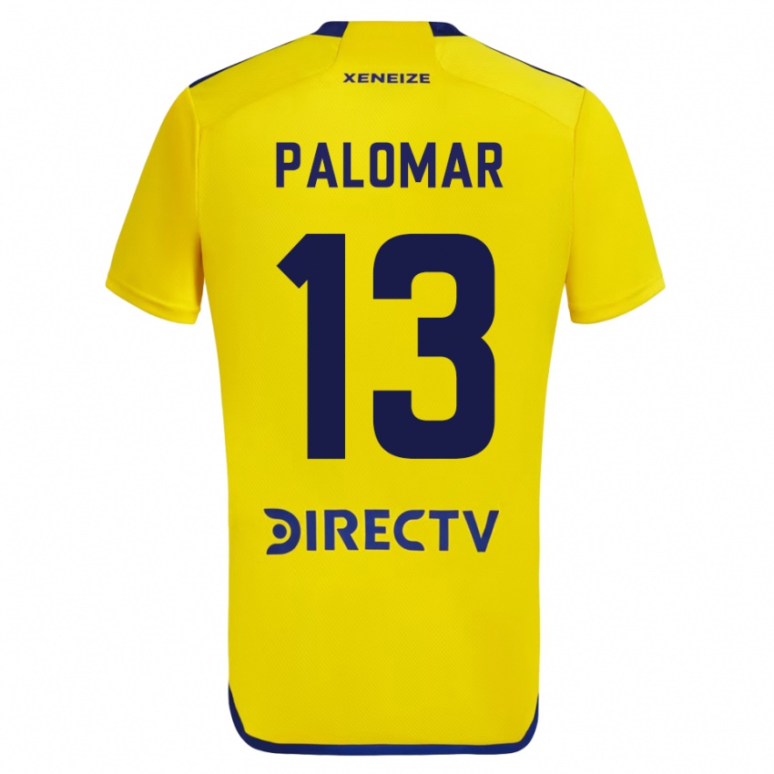 Niño Camiseta Estefania Palomar #13 Amarillo 2ª Equipación 2023/24 La Camisa