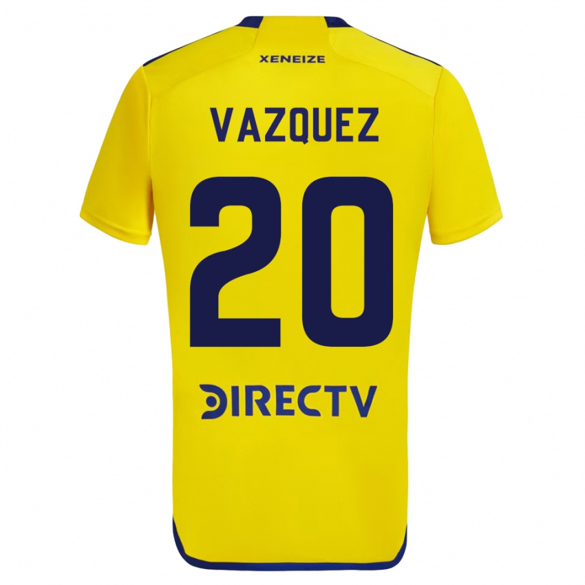 Niño Camiseta Constanza Vazquez #20 Amarillo 2ª Equipación 2023/24 La Camisa