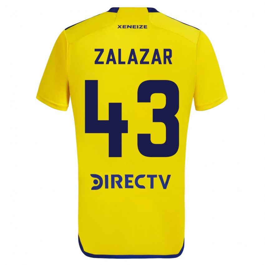 Niño Camiseta Maximiliano Zalazar #43 Amarillo 2ª Equipación 2023/24 La Camisa