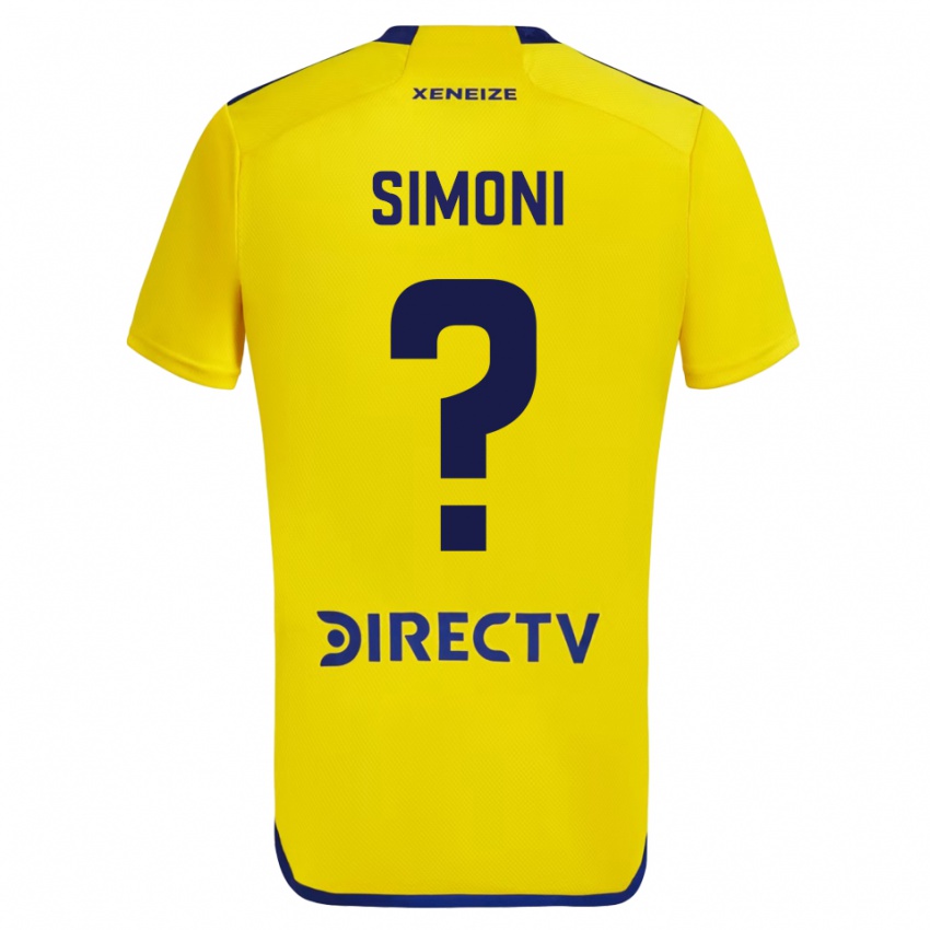Niño Camiseta Valentino Simoni #0 Amarillo 2ª Equipación 2023/24 La Camisa
