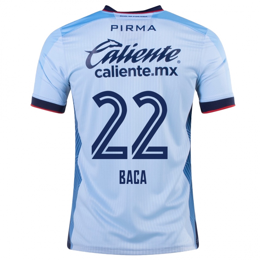 Niño Camiseta Rafael Baca #22 Cielo Azul 2ª Equipación 2023/24 La Camisa