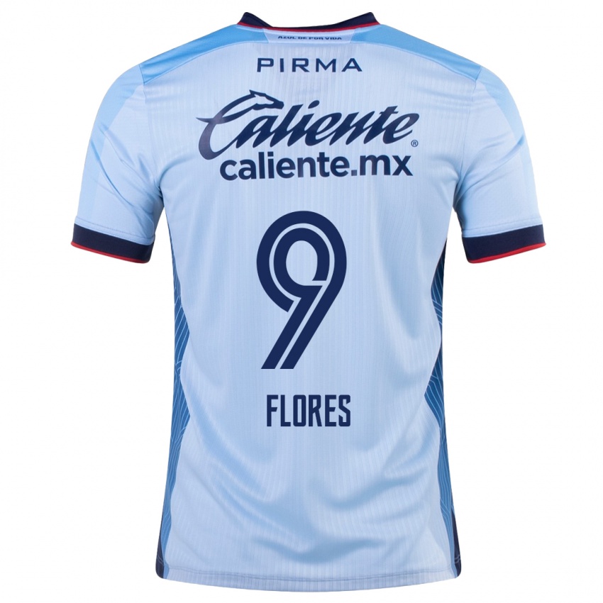 Niño Camiseta Daniela Flores #9 Cielo Azul 2ª Equipación 2023/24 La Camisa
