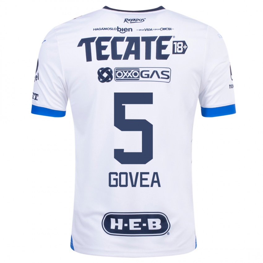 Niño Camiseta Omar Govea #5 Blanco 2ª Equipación 2023/24 La Camisa