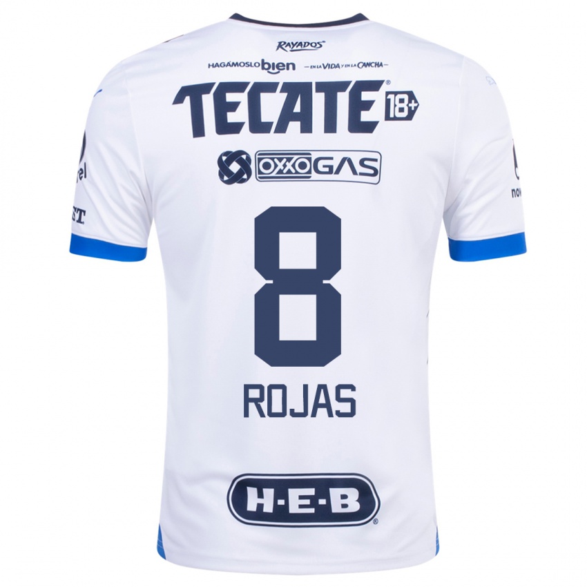 Niño Camiseta Joao Rojas #8 Blanco 2ª Equipación 2023/24 La Camisa