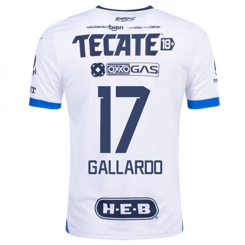 Niño Camiseta Jesús Gallardo #17 Blanco 2ª Equipación 2023/24 La Camisa
