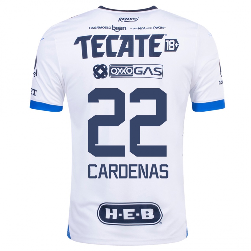 Niño Camiseta Luis Cárdenas #22 Blanco 2ª Equipación 2023/24 La Camisa