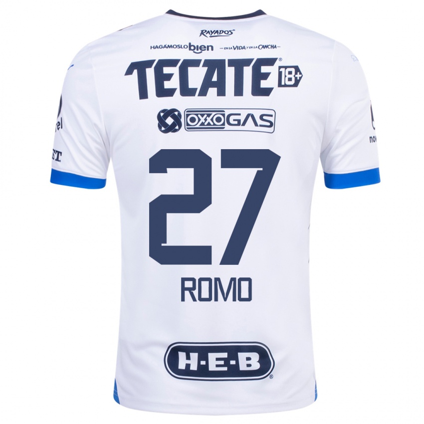 Niño Camiseta Luis Romo #27 Blanco 2ª Equipación 2023/24 La Camisa