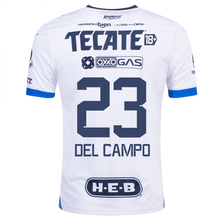 Niño Camiseta Valeria Del Campo #23 Blanco 2ª Equipación 2023/24 La Camisa