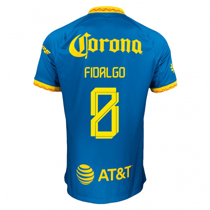 Niño Camiseta Alvaro Fidalgo #8 Azul 2ª Equipación 2023/24 La Camisa