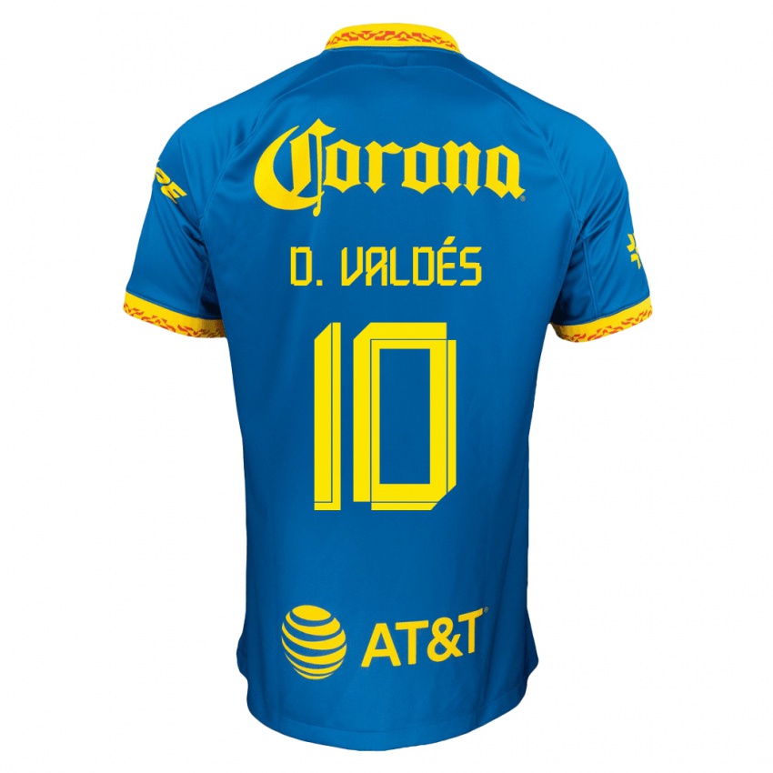 Niño Camiseta Diego Valdés #10 Azul 2ª Equipación 2023/24 La Camisa
