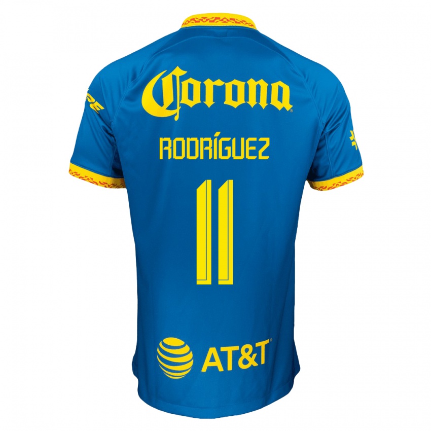 Niño Camiseta Jonathan Rodriguez #11 Azul 2ª Equipación 2023/24 La Camisa