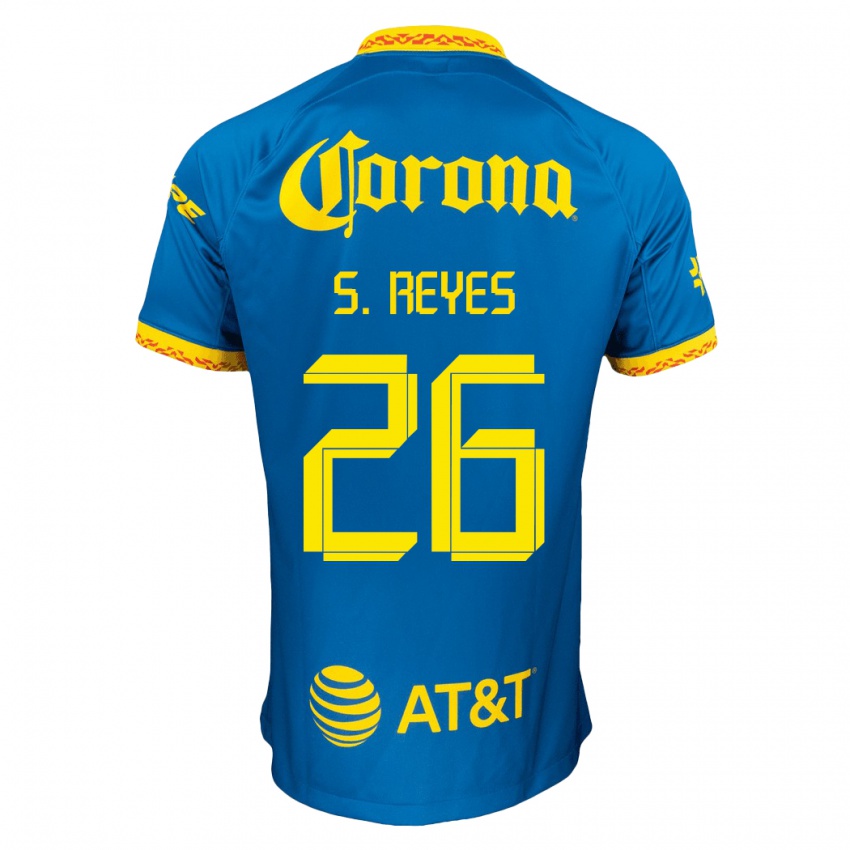 Niño Camiseta Salvador Reyes #26 Azul 2ª Equipación 2023/24 La Camisa