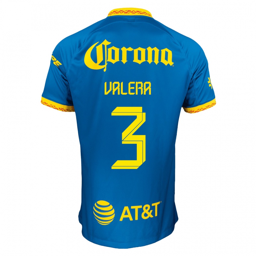 Niño Camiseta Selene Valera #3 Azul 2ª Equipación 2023/24 La Camisa