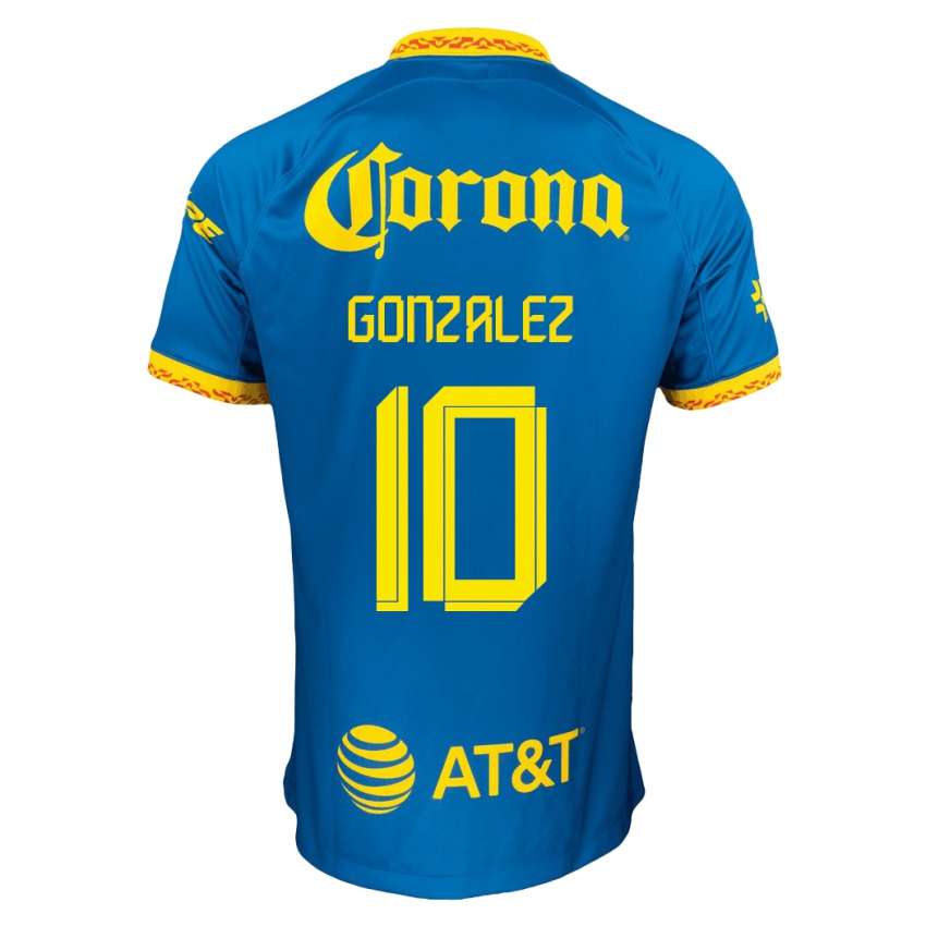 Niño Camiseta Alison Gonzalez #10 Azul 2ª Equipación 2023/24 La Camisa