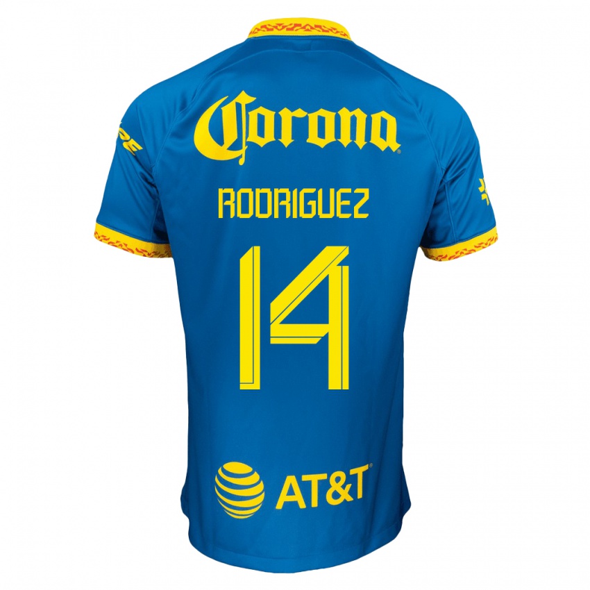 Niño Camiseta Monica Rodriguez #14 Azul 2ª Equipación 2023/24 La Camisa