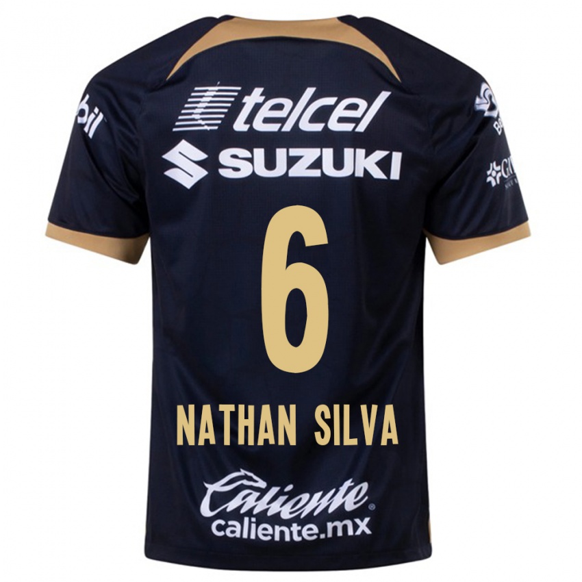 Niño Camiseta Nathan Silva #6 Azul Oscuro 2ª Equipación 2023/24 La Camisa