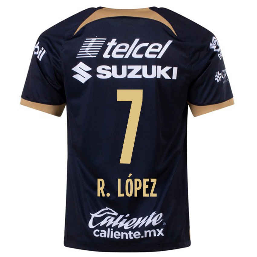 Niño Camiseta Rodrigo López #7 Azul Oscuro 2ª Equipación 2023/24 La Camisa