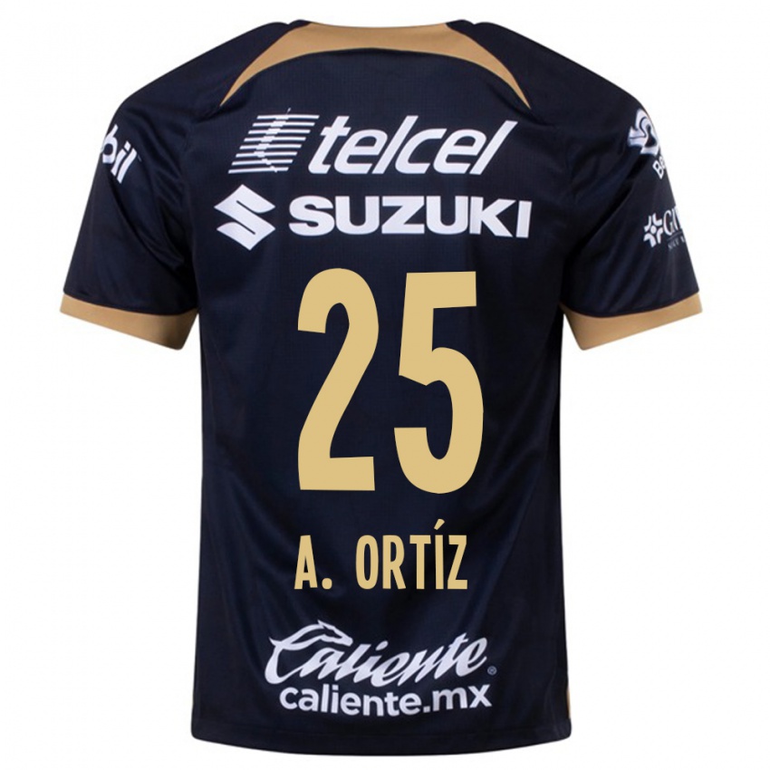 Niño Camiseta Arturo Ortiz #25 Azul Oscuro 2ª Equipación 2023/24 La Camisa