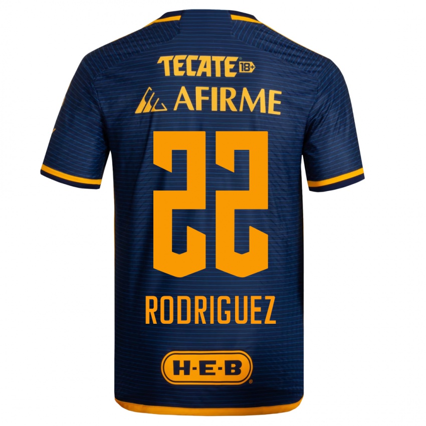 Niño Camiseta Anika Rodriguez #22 Azul Oscuro 2ª Equipación 2023/24 La Camisa