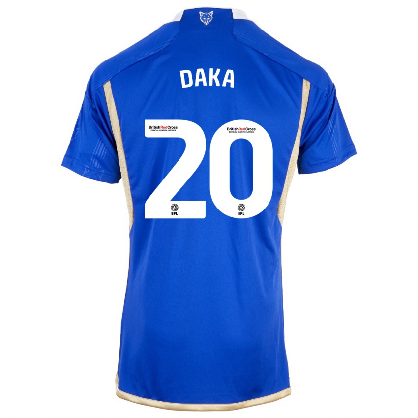 Hombre Camiseta Patson Daka #20 Azul Real 1ª Equipación 2023/24 La Camisa