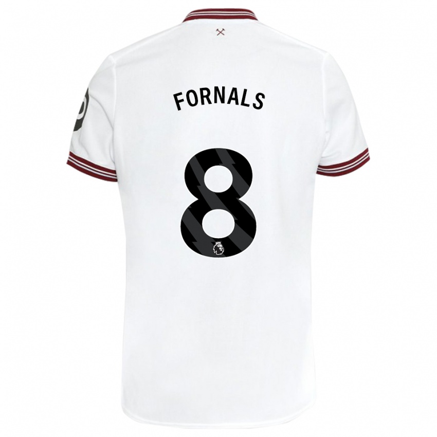 Hombre Camiseta Pablo Fornals #8 Blanco 2ª Equipación 2023/24 La Camisa
